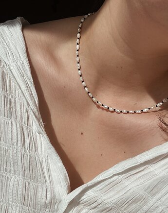 Naszyjnik Onyks i Perły Naturalne, Chmolowska Jewellery