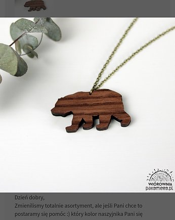 Drewniany naszyjnik miś, Ryczka