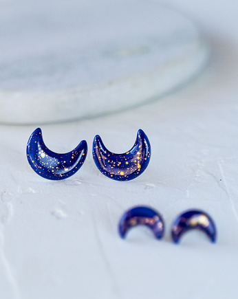 Kolczyki porcelanowe MOON, rękoczyny