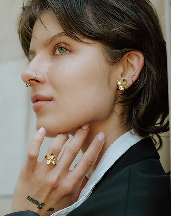 Kolczyki pozłacane Rukwiel, Sielava