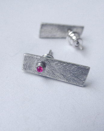 Kolczyki srebrne PROSTOKĄT, Katarzyna Kaminska ART