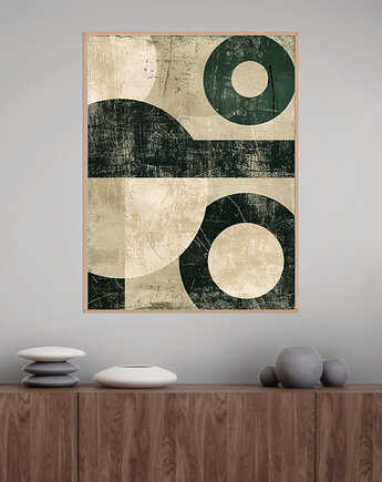 Geometria natury - Plakat, druk - Minimalizm, Boho, Loft #35, Black Sapphire Art