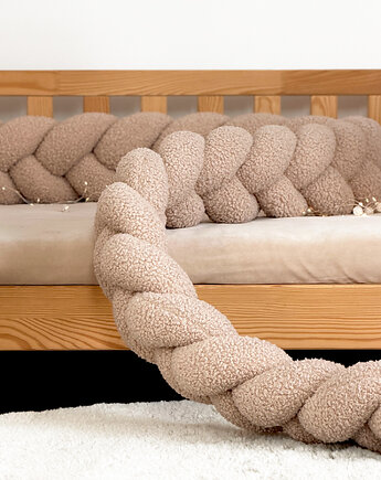 Warkocz do łóżeczka 3 pasma - boucle beżowy, SPARROW