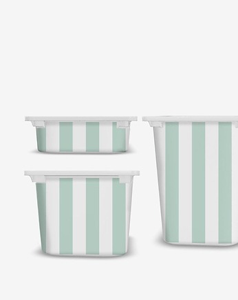 Naklejka na pojemniki Trofast Ikea pasy naklejki w paski, Makatka i kropka