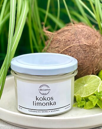 KOKOS & LIMONKA świeca sojowa  235 ml, iSkierka Manufaktura Świec