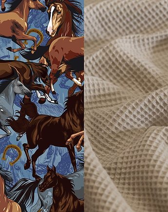 WYJĄTKOWY koc _ NARZUTA _ KONIE _ 155x200 cm, MOJAMAJA