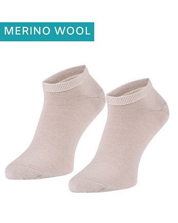 Beżowe stopki z merino wool, OKAZJE - Prezenty na 18 dla chłopaka