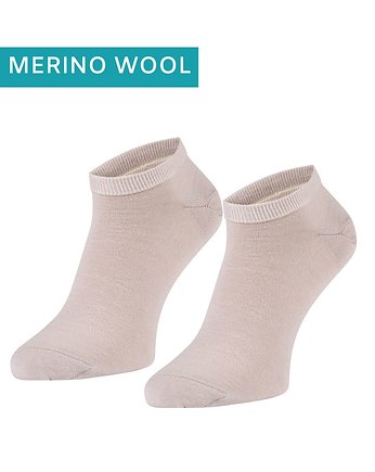 Beżowe stopki z merino wool, EsteraShop