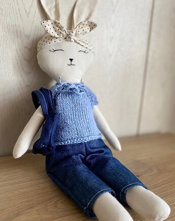 Lalka - króliczek w ubranku, Coniglio Handmade