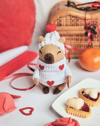 Walentynkowa Capibara, prezent na walentynki, TuliTysie