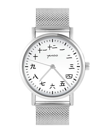 Zegarek - Kanji - bransoleta mesh, yenoo