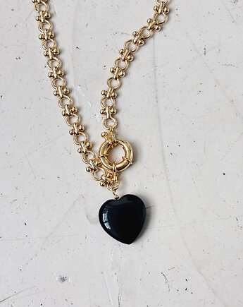 Naszyjnik łańcuszek Agat Czarny, Chmolowska Jewellery