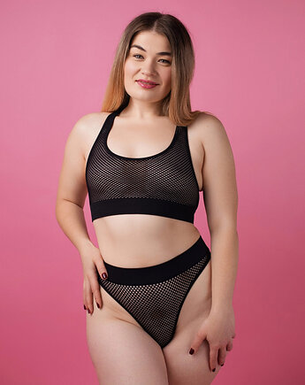 Majtki stringi 002PL czarne, brabrabra