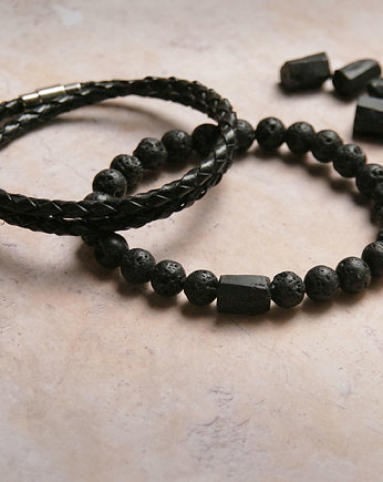 Komplet - OCHRONA - turmalin, skóra, kaktusia