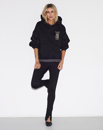 HT x AK Bluza z kapturem Black damska, HARP TEAM