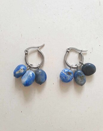 Kolczyki TRIO  lapis lazuli