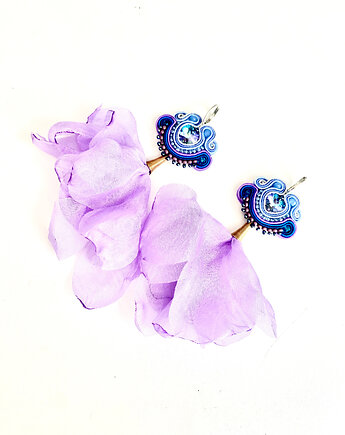 Sutaszowe kolczyki MALTA violet, Sylwia Żak
