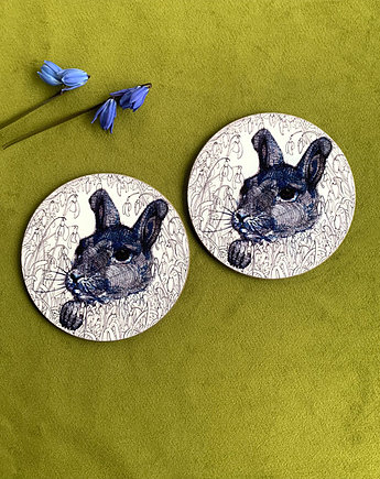 Podkładki pod kubek- Królik- Zwierzaki- ilustracja, BOSKE