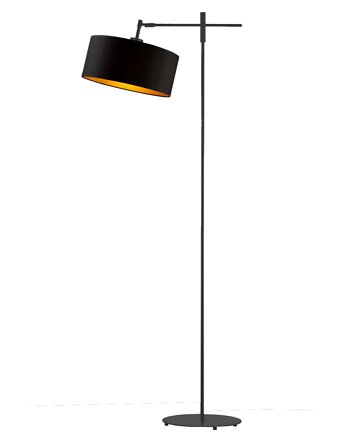 Designerska lampa stojąca z abażurem w stylu glamour MELTON GOLD, LYSNE
