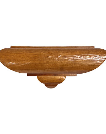 Solidna Drewniana Półka  Konsola Ścienna Akacja Art Deco Francja lata 30., Good Old Things