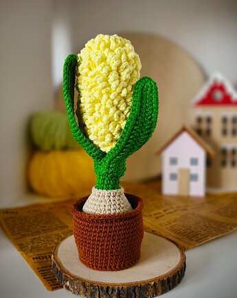 Hiacynt w doniczce, Dekoracja wiosenna, Ozdoba Wielkanocna, EcoToysByNastya