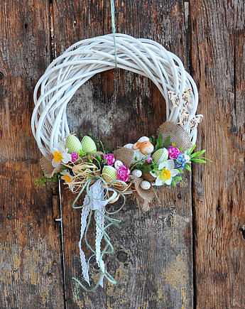 Wielkanocny wianek z owieczką, mamuta