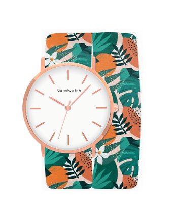 Zegarek damski wiązany - Orange grove - Tarcza Różowe złoto, Bandwatch