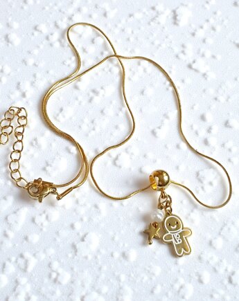 Pierniczek - naszyjnik : perły, hematyt : wyjątkowy prezent, kaktusia