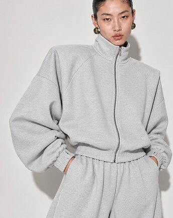 Bluza Wow zipper grey, Patchouli