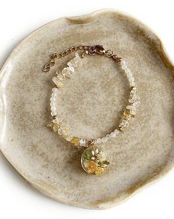 Bransoletka z gipsówką - Agat i Cytryn, Colie