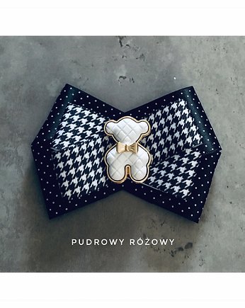 Brosza z MISIEM Nowość Black & White, Pudrowy Różowy