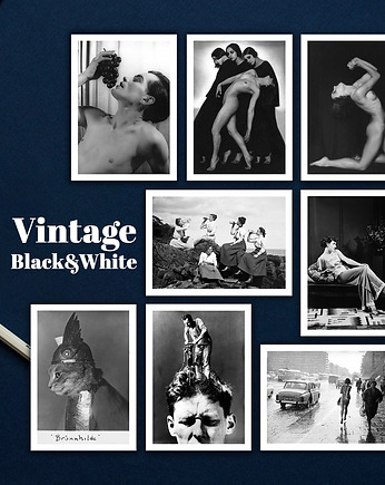 Zestaw Kartek VINTAGE BLACK&WHITE - Set 8 szt, Galeria LueLue