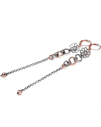 Kolczyki srebrne Chain /flower/ vol.8 , Katia i krokodyl