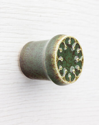 Gałka do mebli zielono-brązowa, wz.9, pracowniazona