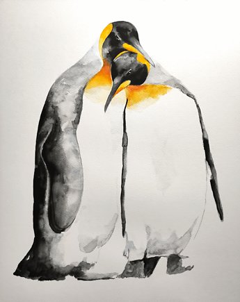 Akwarela pingwiny, Wiktoria Borys Art