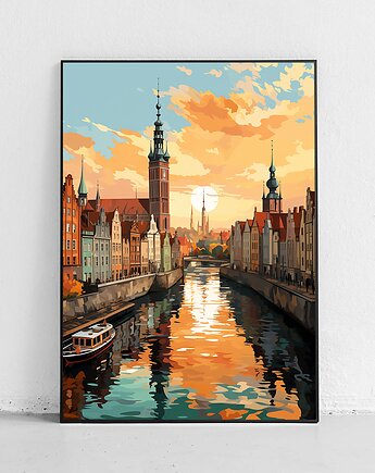 Plakat Zachód nad starówką, Harvest Maison