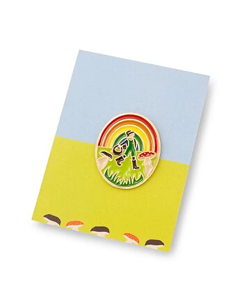 Odznaka grzybiarza Pin ręcznie malowany Kabak, KABAK