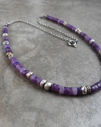 Plasterki ametystów  srebro 925