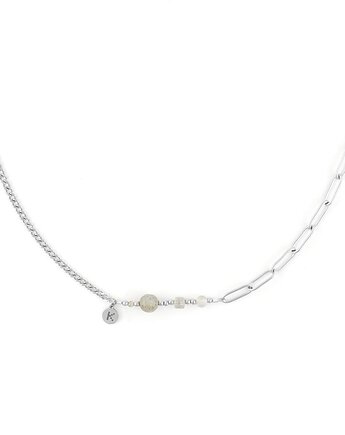 Bestseller! Naszyjnik zodiakalny - Waga Srebrna stal szlachetna, Kulka Bransoletki