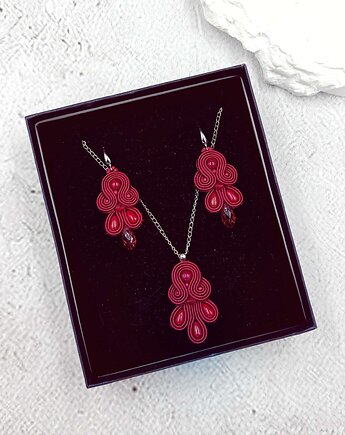 Komplet biżuterii sutasz z czerwonym koralem, Biżuteria Beatrice