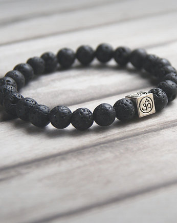 OM :: męska bransoletka :: black lava, kaktusia
