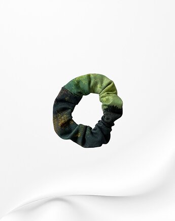 Scrunchie gumka frotka wąska panorama leśna, Zdunetti