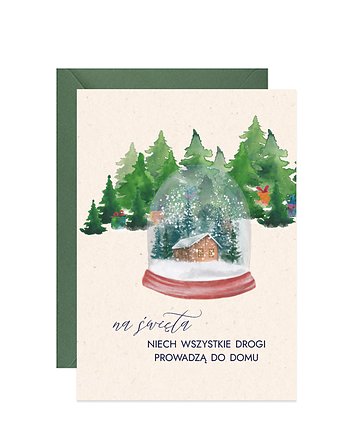 Kartka świąteczna Kula śnieżna, Paperwords