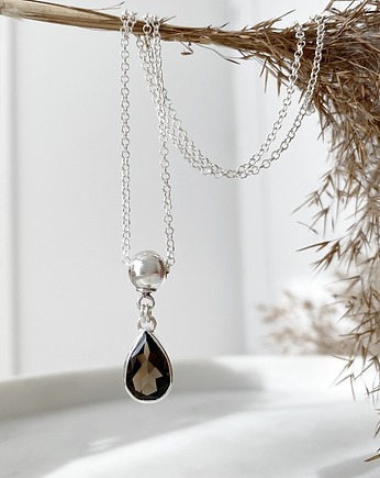 Srebrny naszyjnik - Dymna kropla, Marisella