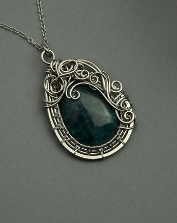 Wisior apatyt wire wrapping wisiorek, Agata Rozanska