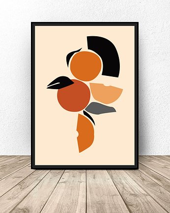 Plakat abstrakcyjny "Pomarańczowa kompozycja" A3 (297mm x 420mm), scandiposter