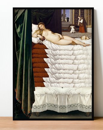 Plakat Fine Art giclee kolaż Wenus na ziarnku grochu, ma illustories