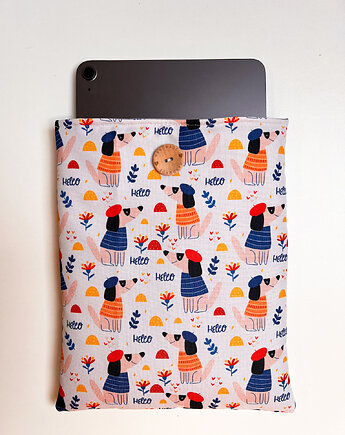 Etui na książkę i tablet w pieski, personalizacja, wodoodporne, Gucia Design