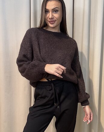 Sweter boucle Marrone, SOLO moda