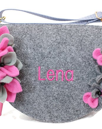 Torebeczka z imieniem plus opaska z kwiatuszkami, Made by Joan